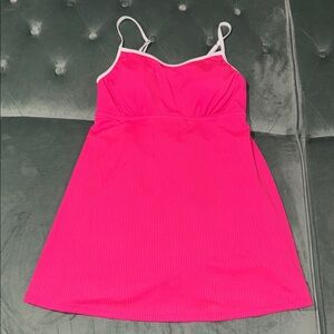 Vibrant Pink Strappy Tennis Dress